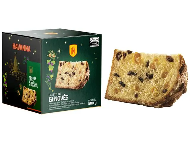 Panettone Havanna Pan Dulce Genovês com Frutas 500G