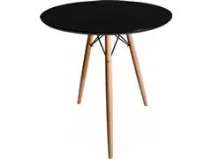 Mesa Empório Tiffany Eames Dsw Tampo Redondo Mdf Preto 90Cm - 1