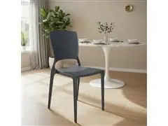 Cadeira Tramontina Sofia Encosto Fechado Grafite - 8