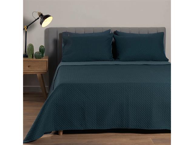 CUBRELECHO DOBLE FAZ AZUL ESSENCIAL MICROFRIBRA