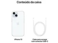 iPhone 15 Apple 128GB 5G A16 Tela XDR 6,1" Câmera Dupla 48MP Azul - 3