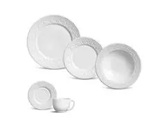 Aparelho De Jantar C/ 30 Peças Porto Brasil Madeleine Branco
