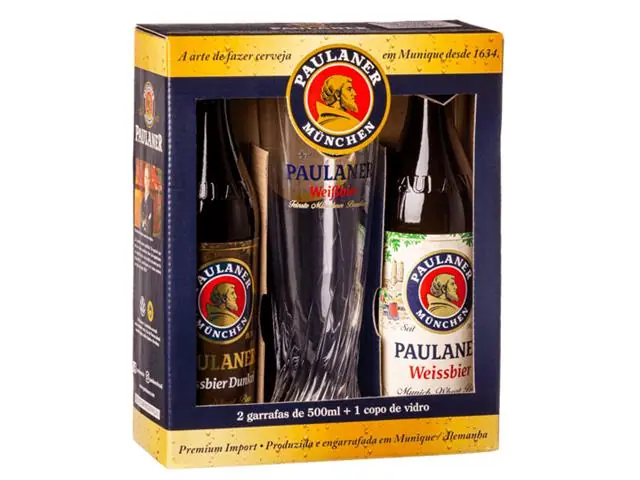 Kit Cervejas Paulaner Dunkel e Weissbier com Copo