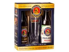 Kit Cervejas Paulaner Dunkel e Weissbier com Copo - 0