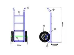 Carrinho Carro Armazem para Cargas 250Kg com Rolamento Metalosa - 1