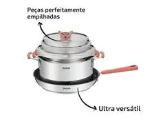 Jogo de Panelas Inox Tefal Opti'space Fundo Triplo com 4 Peças - 4