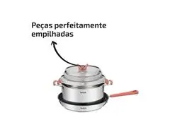 Jogo de Panelas Inox Tefal Opti'space Fundo Triplo com 4 Peças - 5