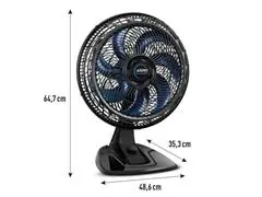Ventilador de Mesa Arno VE70 X-treme 7 Preto e Azul 40CM - 5