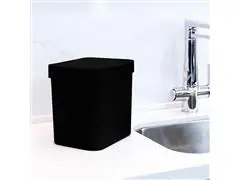 Lixeira para Pia de Cozinha OU Trium 2,5 Litros Preto - 2