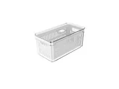 Organizador de Geladeira OU com Cesto Clear Fresh 30x15x13cm Natural