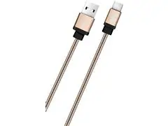 Cabo ELG de recarga e sincronização Usb Tipo C 1m Dourado - 1