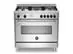 Fogão Master Bertazzoni 90cm 5 queimadores Inox forno a gás 220V - 4