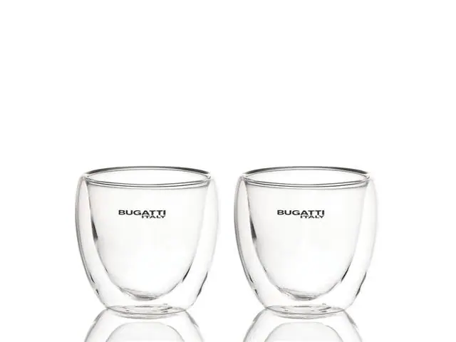 Conjunto 2 Copos de Café de Parede Dupla Bugatti sem Alça 80ml