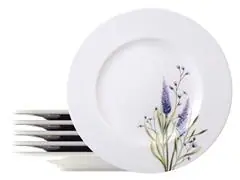 Kit Prato Raso Tramontina Lilla em Porcelana Decorada 28 cm 6 Peças - 2