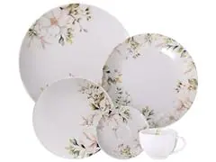 Aparelho de Jantar Tramontina Magnólia em Porcelana Decorada 20 Peças - 1