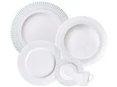 Aparelho de Jantar Tramontina Monocroma em Porcelana Decorada 20 Peças - 0