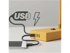 Luminária de mesa Ocanova USB A TUTTO Cor Cor Laranja Brilho - 3