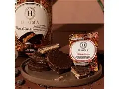 Biscottino Haoma Recheado Caramelo Salgado Coberto Chocolate 56% Cacau - 2