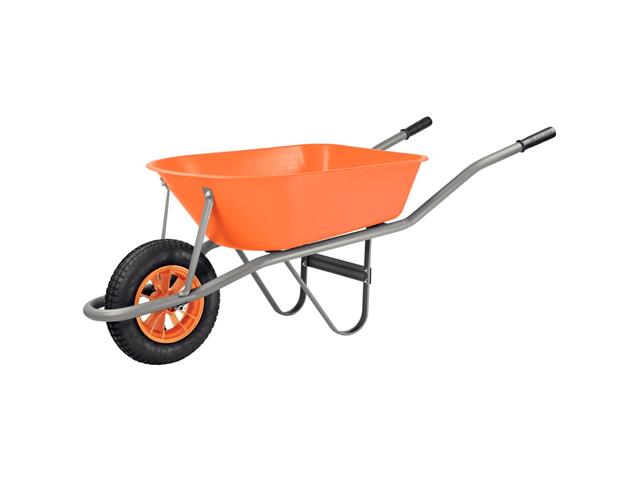 Carretilla de Mano Tramontina con Caja Honda Plástica Naranja 55 L