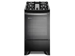 Fogão 4 bocas Electrolux FE4GP Efficient e Mesa de Vidro Preto Bivolt