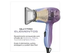 Secador de Cabelo By Juliette Mondial Azul/Rosa 1200W Bivolt - 2