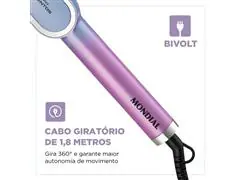 Escova Alisadora By Juliette Mondial Azul/Rosa - EA-JU-03 36W Bivolt - 7