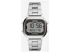 Relógio Fossil Masculino Retro Digital Prata FS5844/1KN