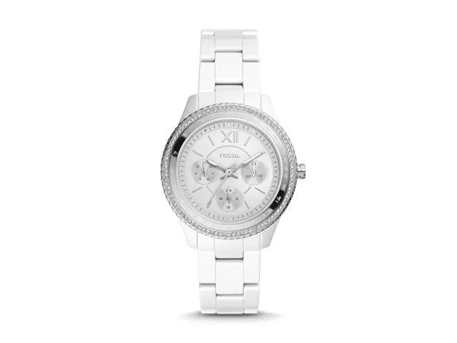 Relógio Fossil Feminino Stella Branco CE1113/2BN