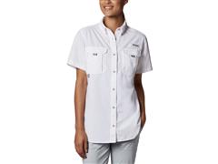 Camisa Para Mujer Manga Corta Womens Bahama™ SS Talla M Color Blanco