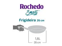 Kit Frigideira Antiaderente Rochedo Smart 26cm e Escumadeira - 3