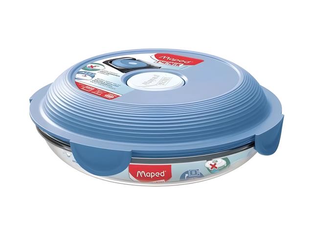 Porta Alimentos Maped Vidrio Adulto 700ML azul