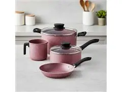 Jogo de Panelas Tramontina Linz em Aluminio Starflon Max Rosa 04 Peças - 8
