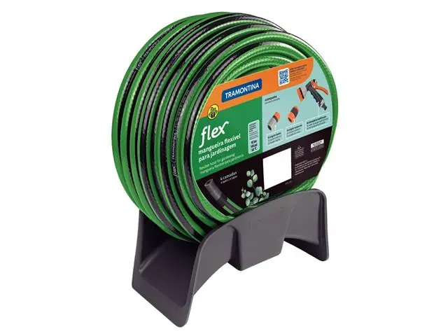 Mangueira Flex para Jardim Tramontina Verde em PVC 4 Camadas 15m