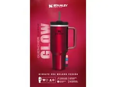 Copo com Canudo Stanley Quencher 2.0 Rosewood Glowl 1,180 Litros - 4