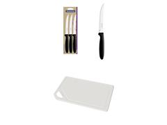 Kit Juego de Cuchillos para Asado Tramontina + Tabla Tramontina Mix