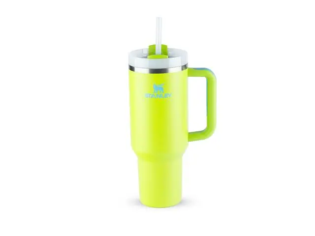 Copo com Canudo Stanley Quencher 2.0 Bright Lime 1,180 Litros