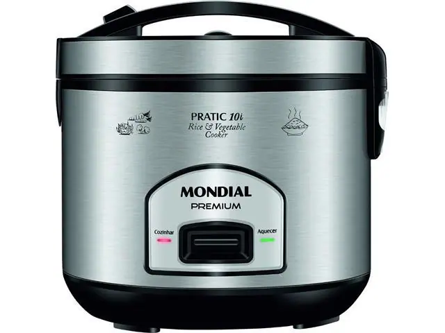 Panela Elétrica de Arroz Mondial PE-42-10X Pratic 10 Xícaras 700W