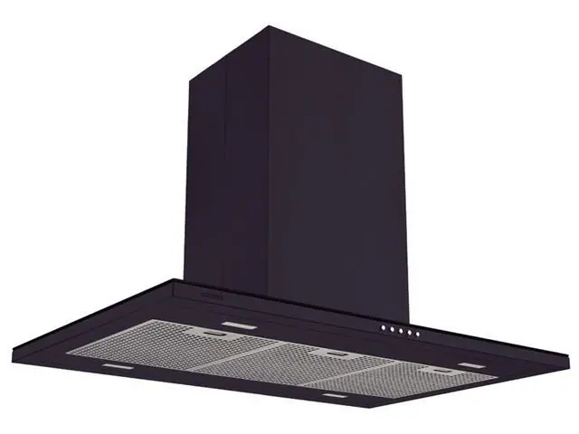 Coifa Tramontina Slim Isla 90 em Inox com Acabamento Black Steel