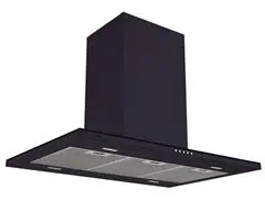 Coifa Tramontina Slim Isla 90 em Inox com Acabamento Black Steel