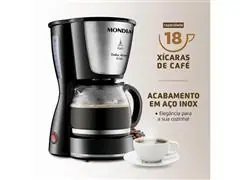 Cafeteira Elétrica Dolce Arome Inox 18 Xícaras Mondial - 1