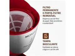 Cafeteira Elétrica Dolce Arome Mondial Vermelho/Inox 800W - 2