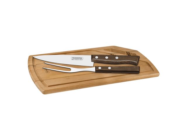 Kit para Asado Tramontina con Láminas de Acero Inoxidable y Mangos de 