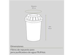 Filtro de repuesto para jarra purificadora de agua 3.5 L - 3