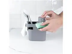 Dispenser para Detergente e Organizador de Pia OU Trium 650ml Chumbo - 7