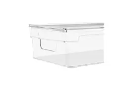 Organizador de Armários com Tampa 2,8Litros OU Clear 30x15x7cm Natural - 2