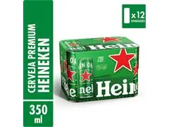 Cerveja Heineken Pilsen Lata 350ml Pack 12 Unidades