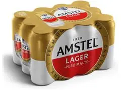 Cerveja Amstel Lager Puro Malte Lata 473ml Pack 12 Unidades - 1