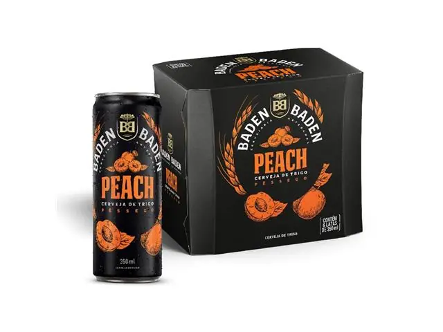 Cerveja Baden Baden Peach Lata 350ml Pack 6 Unidades