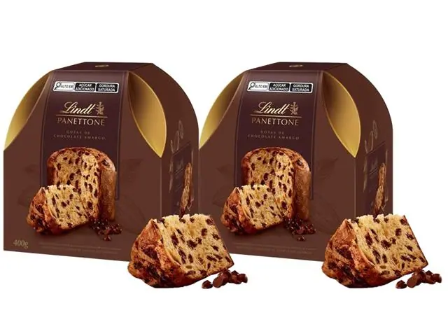 Combo 2 Unidades Panettones Lindt Gotas de Chocolate Amargo 400G