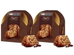 Combo 2 Unidades Panettones Lindt Gotas de Chocolate Amargo 400G - 0